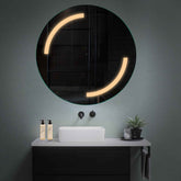 Espejo LED Redondo | Control por interruptor de pared | Luz blanca cálida - Reyze Seria Salono Model 3